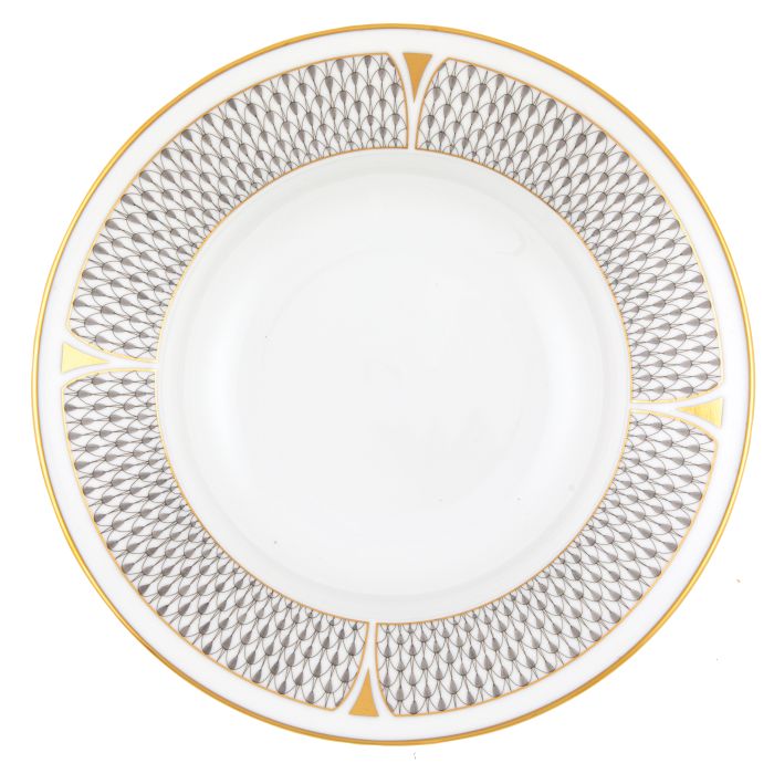 Herend Art Deco Gray Rim Soup