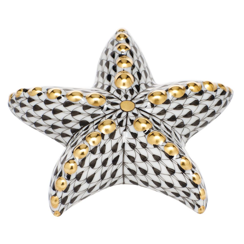 Herend Puffy Starfish Blue
