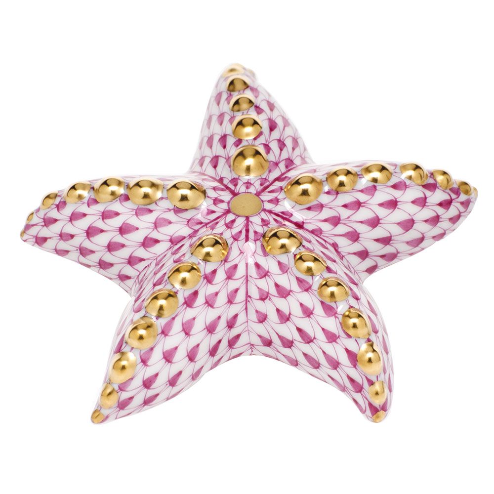 Herend Puffy Starfish Blue