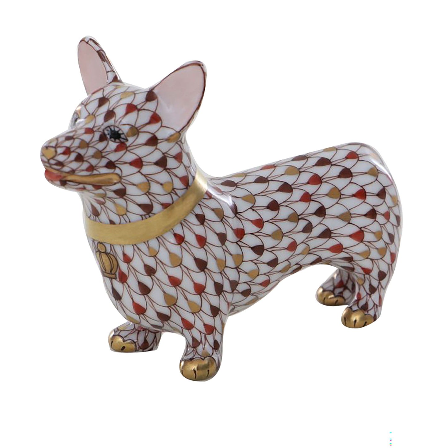 Herend Corgi with Crown Collar