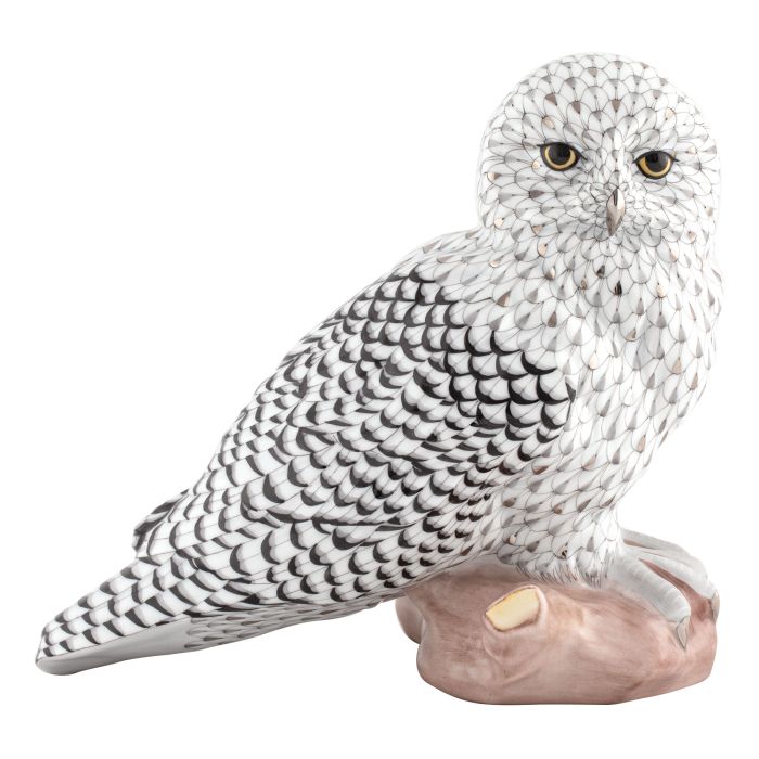 Herend Sitting Snowy Owl