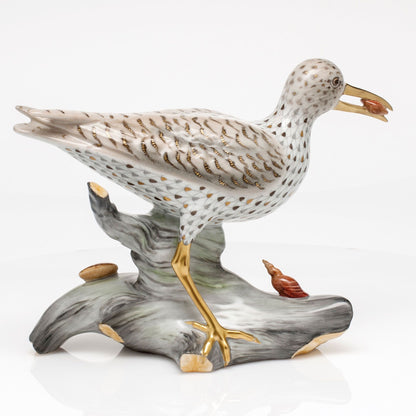 Herend Spotted Sandpiper on Driftwood
