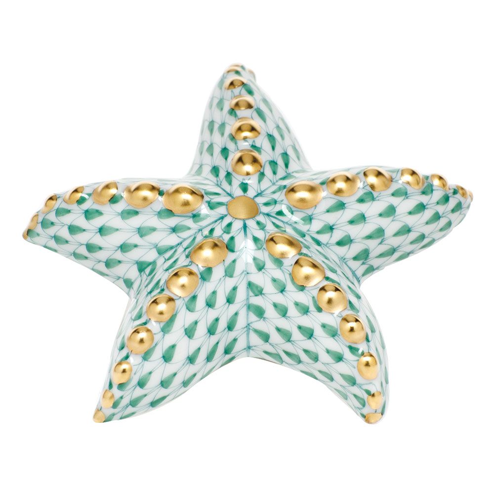 Herend Puffy Starfish Blue
