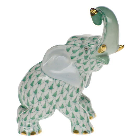 Herend Joyful Elephant Green