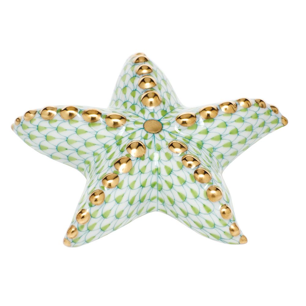 Herend Puffy Starfish Blue