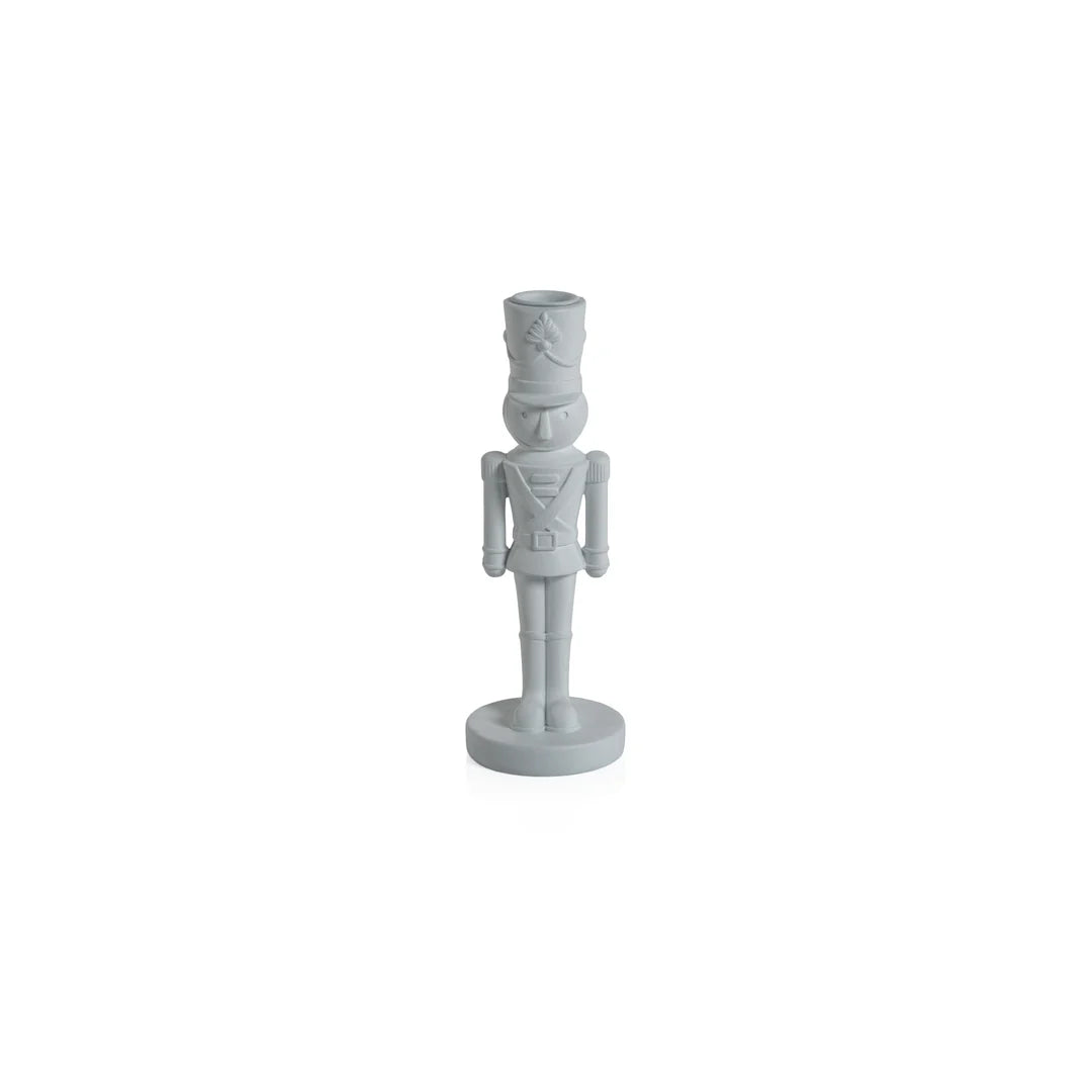 White Nutcracker Taper Holder