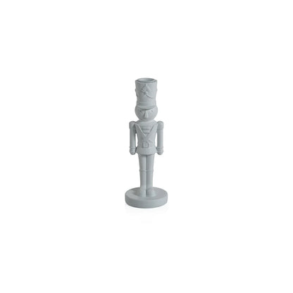 White Nutcracker Taper Holder
