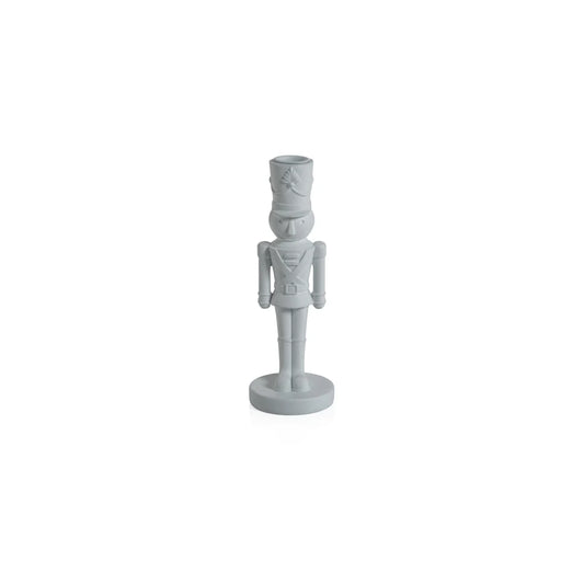 White Nutcracker Taper Holder