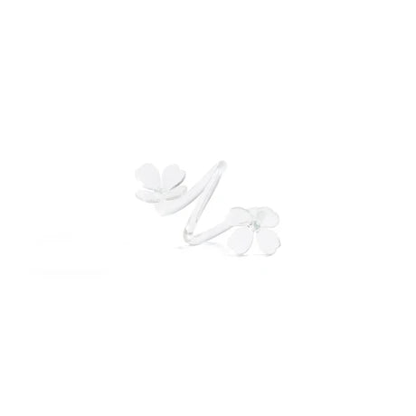 Set of 4 Botanica Glass Flower Napkin Ring
