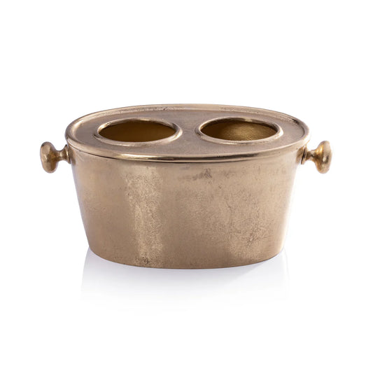 Barware Gold 2 Bottle Holder