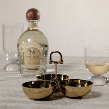 The Equestrian Trio Condiment Set - Polished Gold