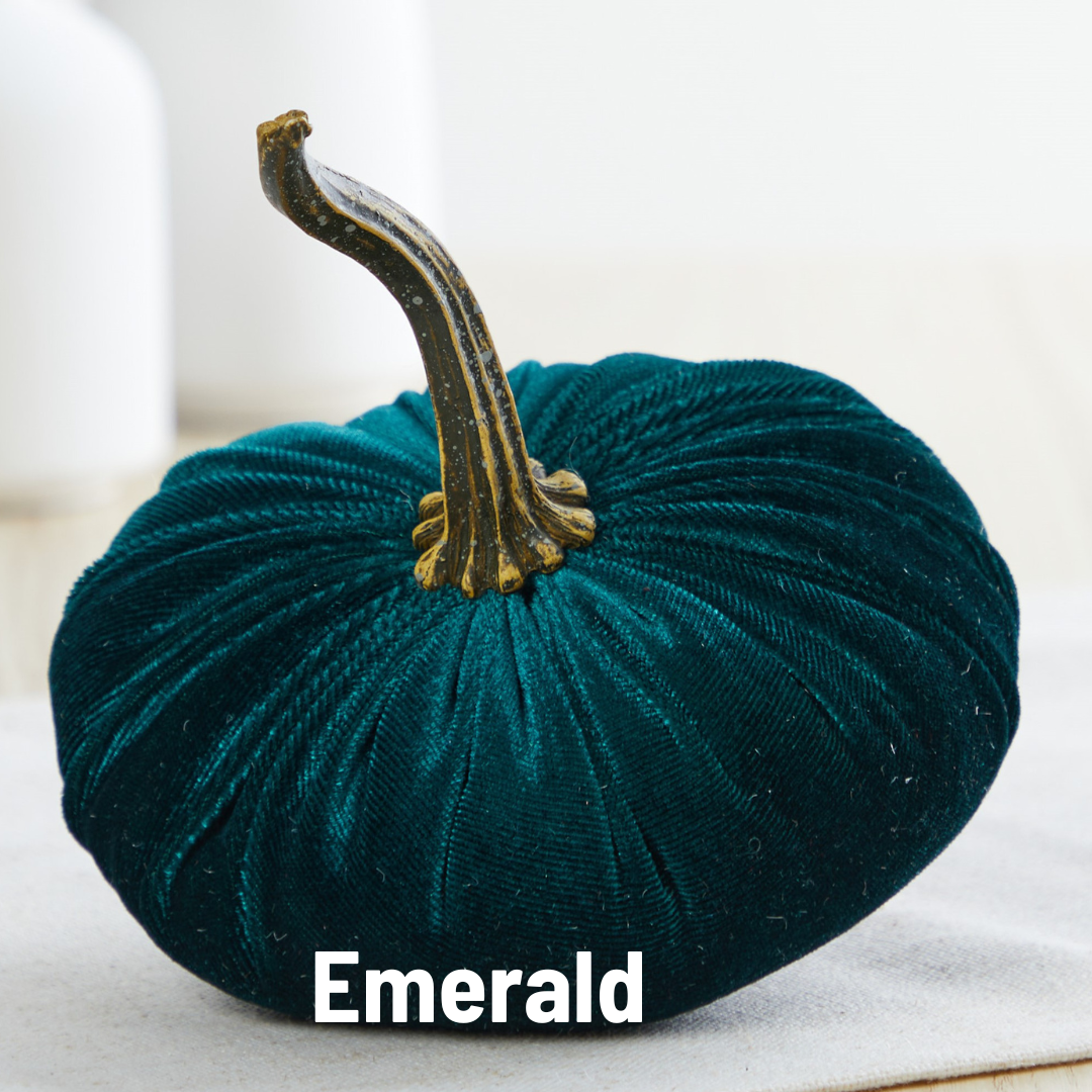 Pumpkin Small Velvet, Valentine's mantel, Autumn table, Gift: Fern