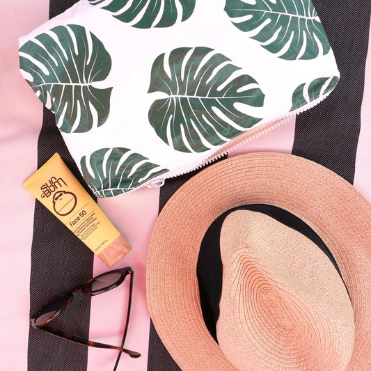 Water Resistant Travel Bag - Medium - Monstera
