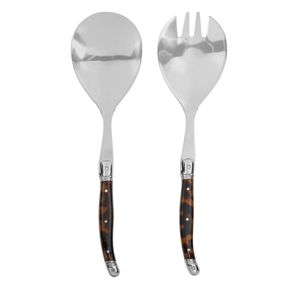 Laguiole Connoisseur Tortoise Shell Salad Servers