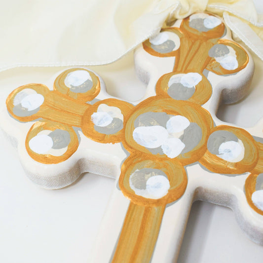 Peace Cross - 12 inches White