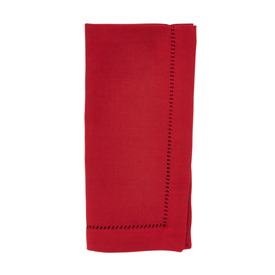 Poly Hemstitched Dinner Napkin: Pink / 20"