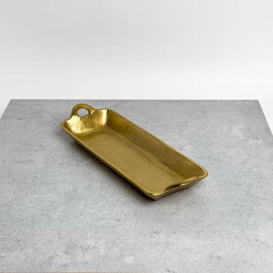 Gold Serving Tray with Handles