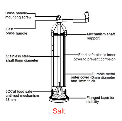 Salt Grinder 8in.