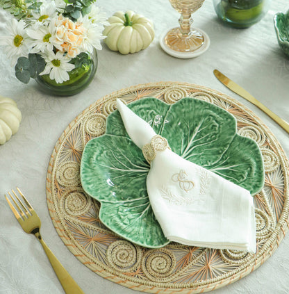 Caracoli Placemat: Natural/no Color / 13.7 Inches Set of 2 SALE
