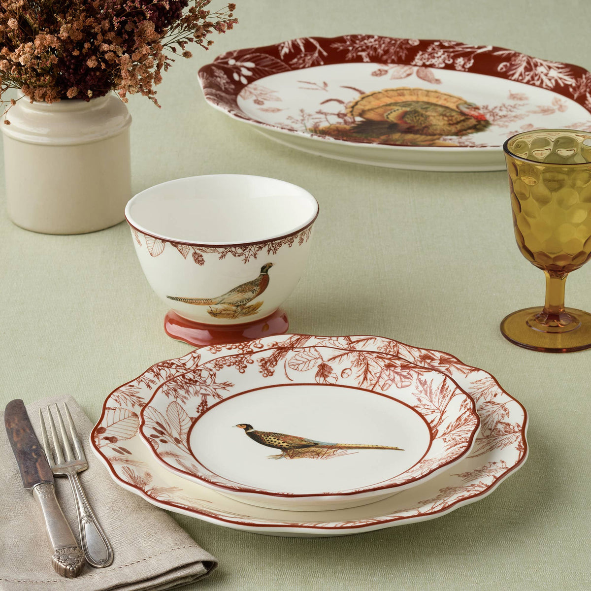 Pheasant Grove Salad Plate Set of 4
