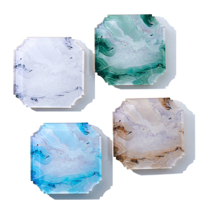 Acrylic Coaster Set of 4, Marble