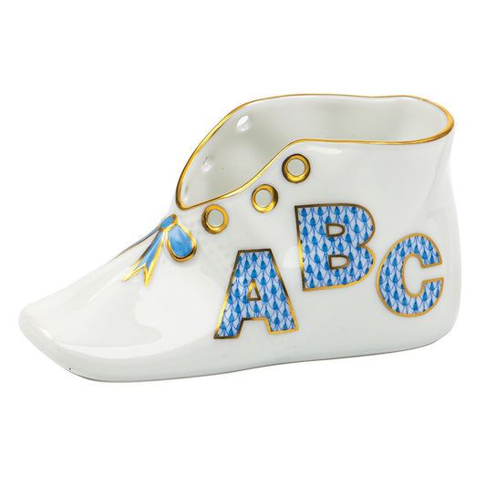 Herend ABC Baby Shoe Blue