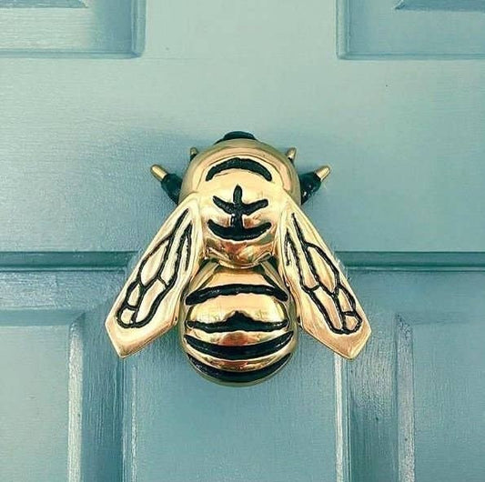 Bumblebee Door Knocker: Brass