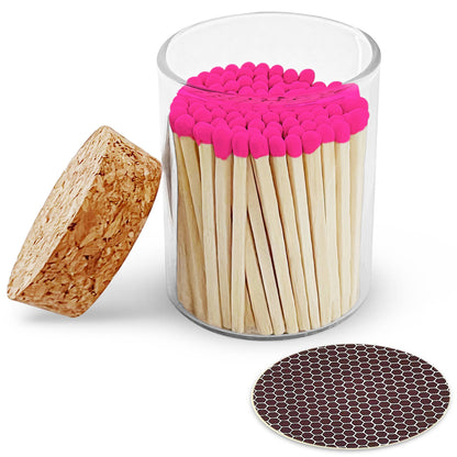 2" Matches in Cork Top Jar - Colors of Your Choice: Rainbow