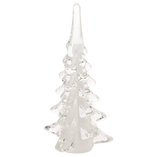 10" Tall Glacier White Glass Tree Christmas