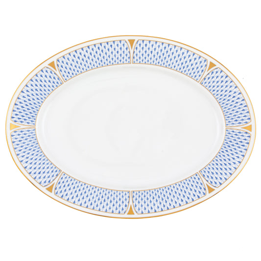 Herend Art Deco Blue Oval Platter