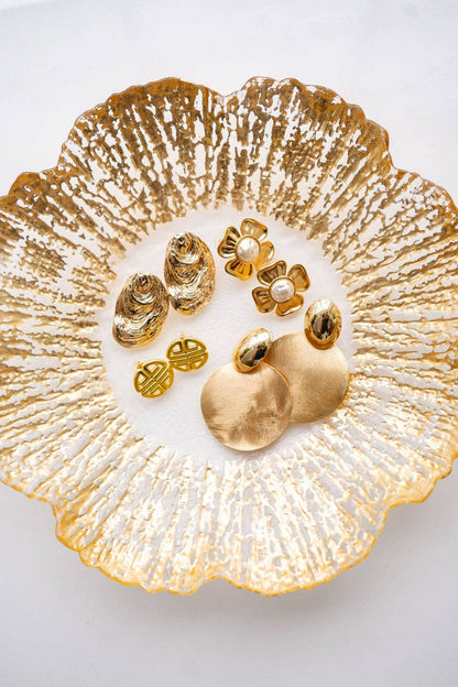 Greek Gold Key Earrings