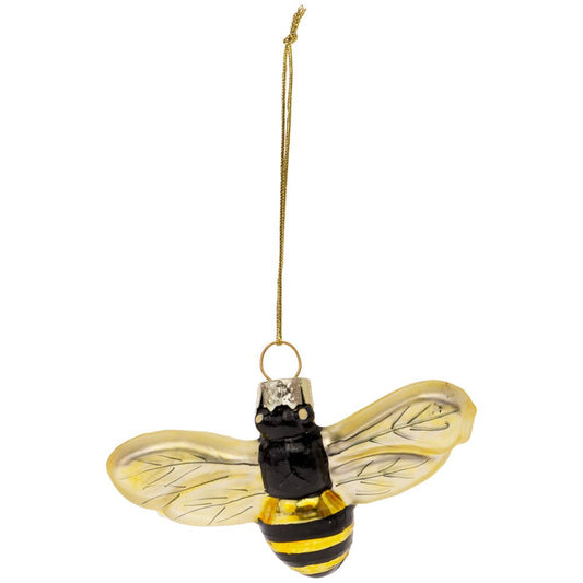 3.5" Long Glass Bumblebee Ornament