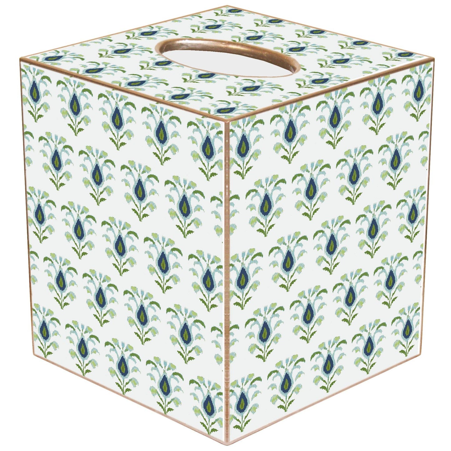 TB9314LP-Rosemary White by Laura Park Tissue Box Cover: Paper Mache