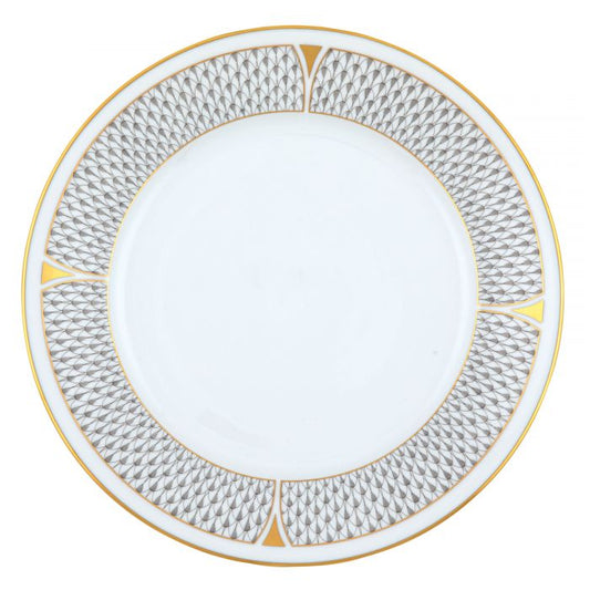 Herend Art Deco Gray Dinner Plate