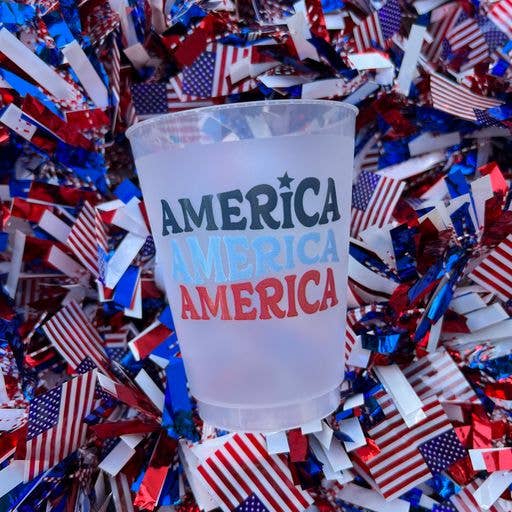 America Frosted Cups - Patriotic: Pack of 6