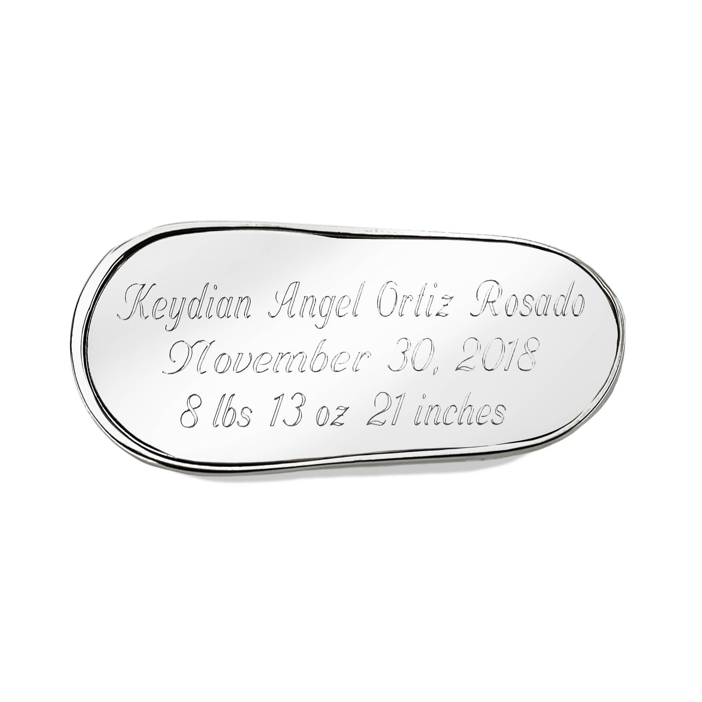 Baby Boy or Girl Silver Plate Booty Shoe Room to Engrave