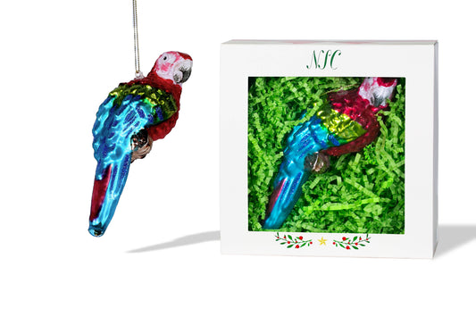 Macaw Glass Ornament