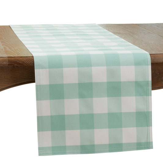 Buffalo Plaid Runner: Green / 16"x90"