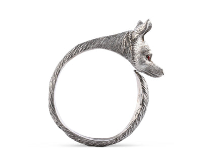 Pewter Fox Napkin Ring Pair