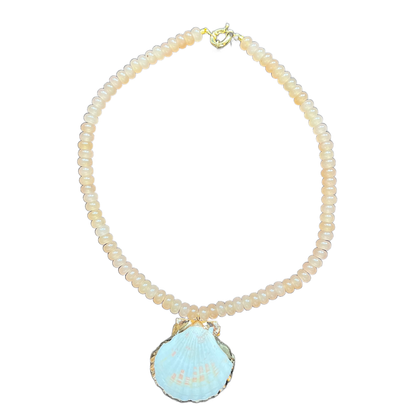 The Sea Shell Candy Necklace: Marsh Green