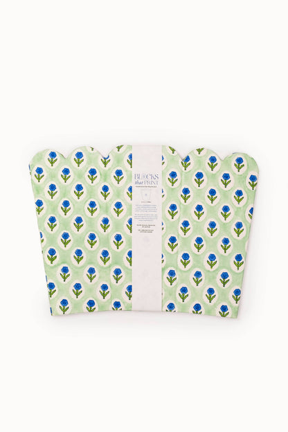 Green Block Wastebasket