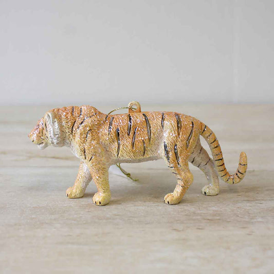 Bengal Tiger Ornament   Orange/Black   5.5"