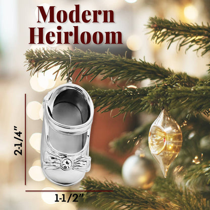 Baby Silver Plate Girl Mary Jane Shoe Room to Engrave
