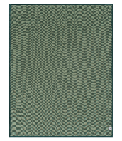 Harborview Herringbone Forest Green Blanket: Original