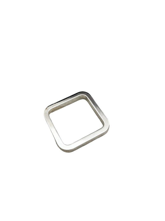 Modern Curves Shiny Silver Napkin Rings Set of 4