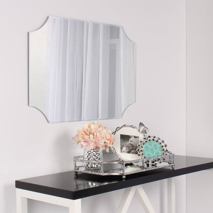 Gold Mirrored Scalloped Decorative Tray
