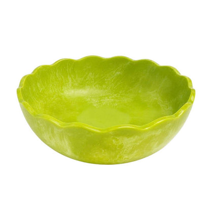 Green Scalloped Bowl