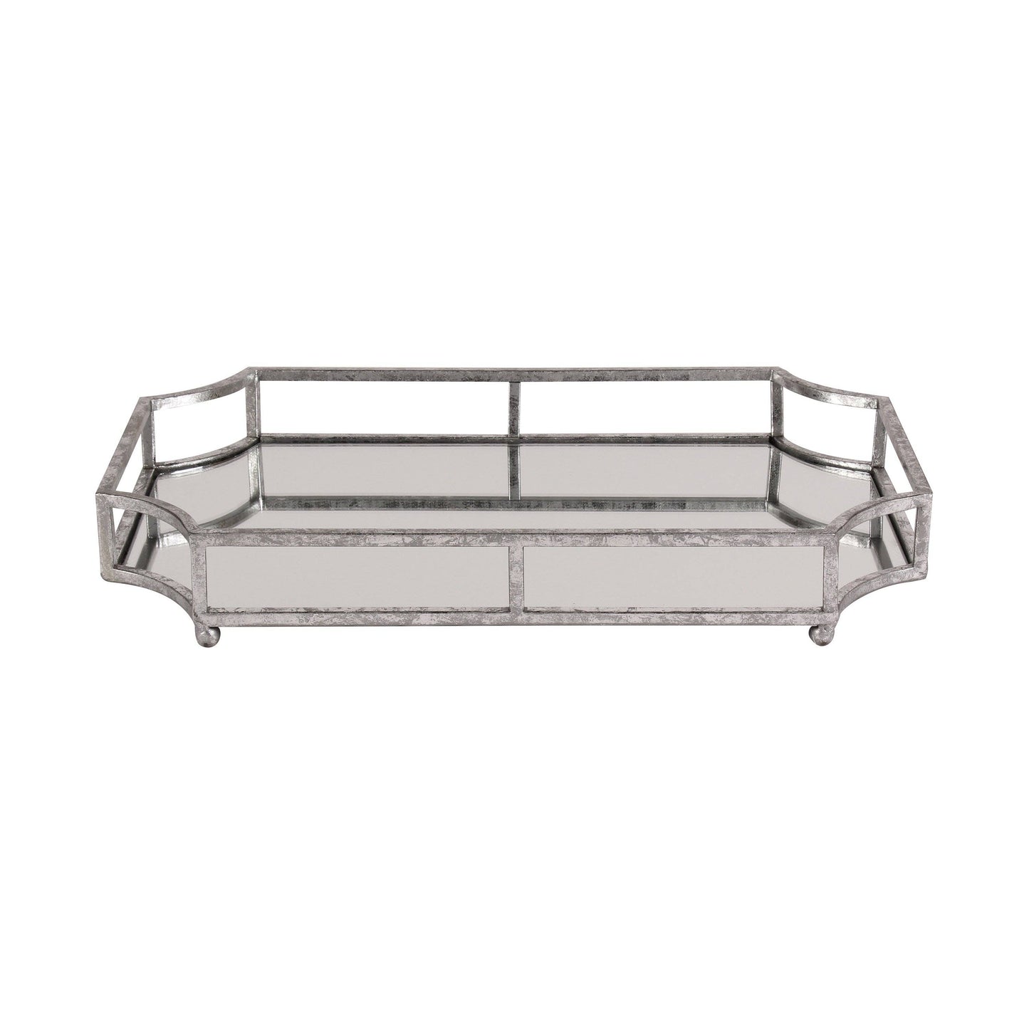 Gold Mirrored Scalloped Decorative Tray