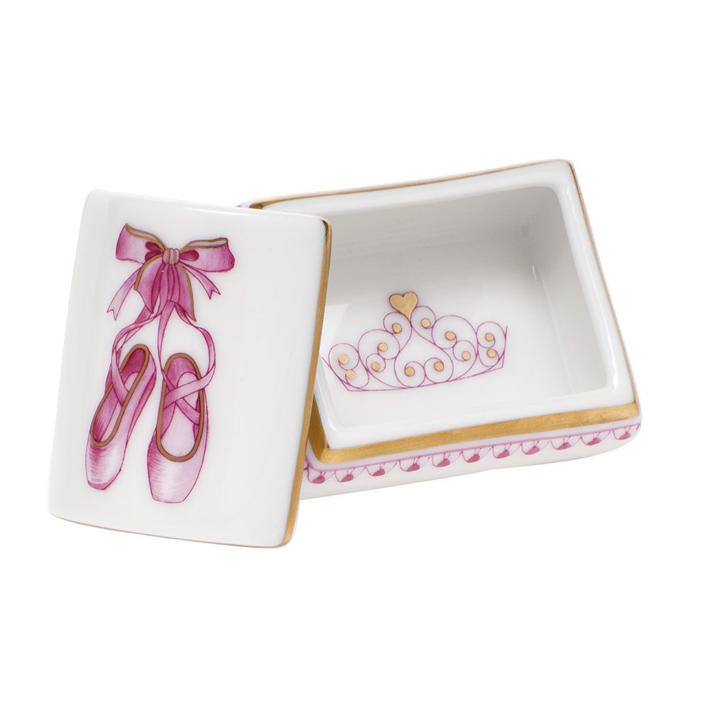 Herend Ballerina Box Raspberry