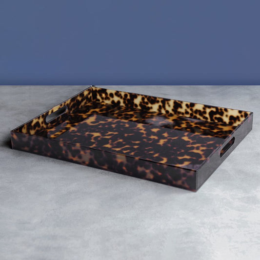 Acrylic Tortoise X-Lg Tray with Handles